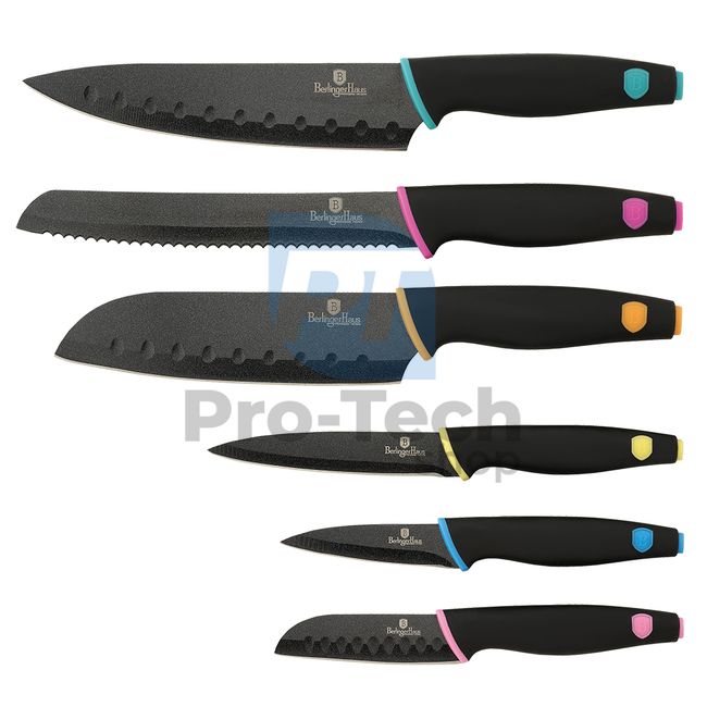 6dílná sada kuchyňských nerezových nožů BLACK 20923