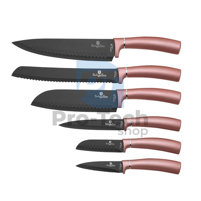 6dílná sada kuchyňských nerezových nožů PINK 19955