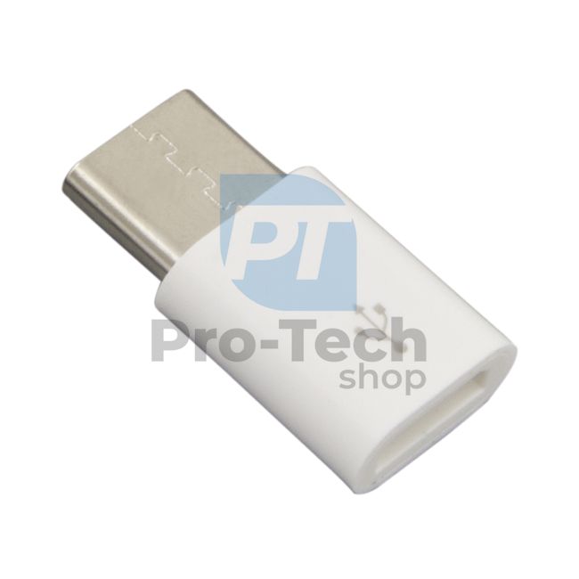 Adaptér Micro USB 2.0 - USB-C, bílý 72427