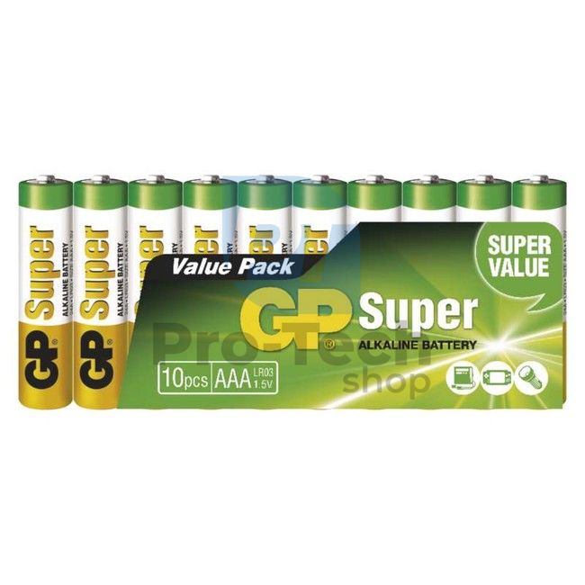 Alkalická baterie GP Super LR03 (AAA), 10ks 70574