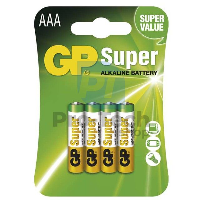 Alkalická baterie GP Super LR03 (AAA), 4ks 70602
