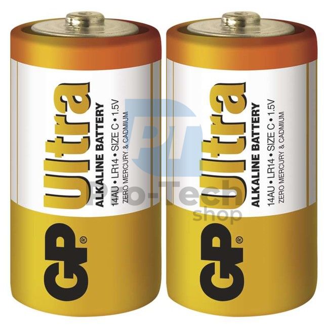 Alkalická baterie GP Ultra LR14 (C), 2ks 70553