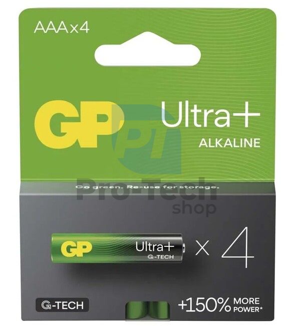 Alkalická baterie GP Ultra Plus LR03 (AAA), 4ks 70839