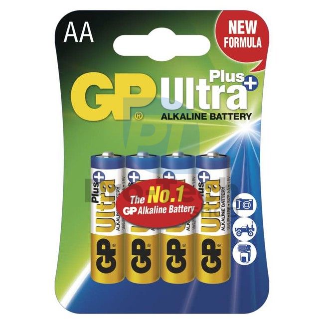 Alkalická baterie GP Ultra Plus LR6 (AA), 4ks 70845