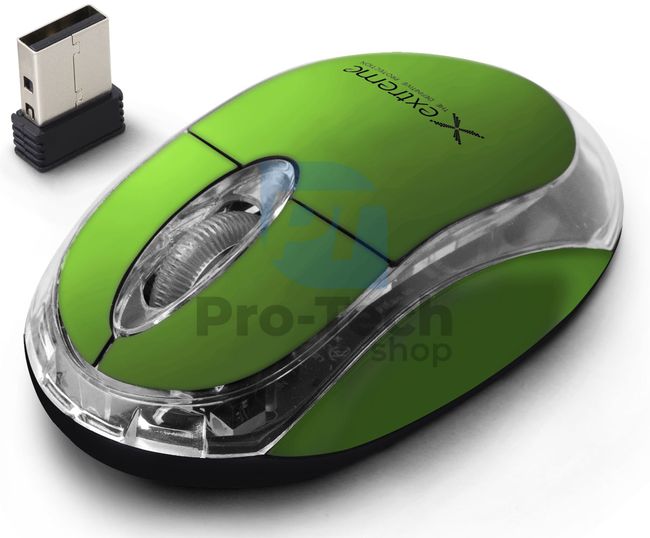 Bezdrátová myš 3D USB HARRIER, zelená 73445