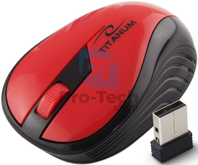 Bezdrátová myš 3D USB RAINBOW, červená 73416
