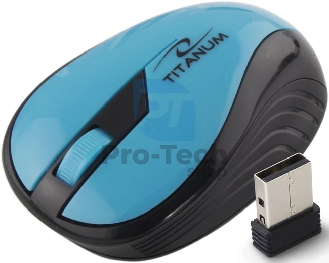 Bezdrátová myš 3D USB RAINBOW, tyrkysová 73417