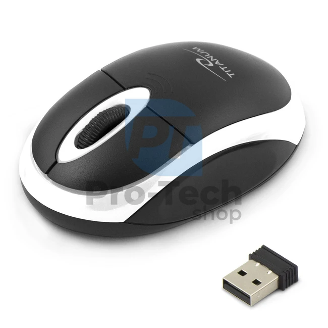 Bezdrátová myš 3D USB VULTURE, černobílá 73422