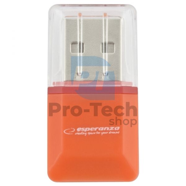 Čtečka karet MicroSD/TF USB2.0 oranžová 72222