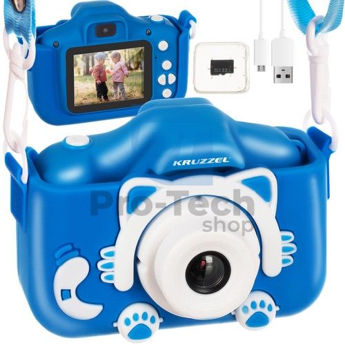 Digitální fotoaparát pro děti Kruzzel AC22295 - modrý 75736
