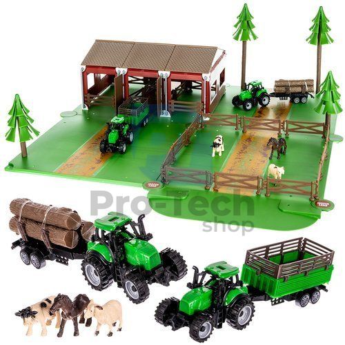 Farma se zvířaty + 2 farmářské vozy 74244