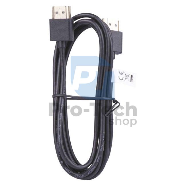 HDMI 2.0 high speed kabel ethernet A vidl.-A vidl. slim 1,5m 70043