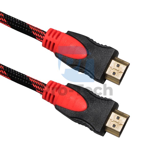 HDMI kabel opletený 5m, pozlacené konektory 72345