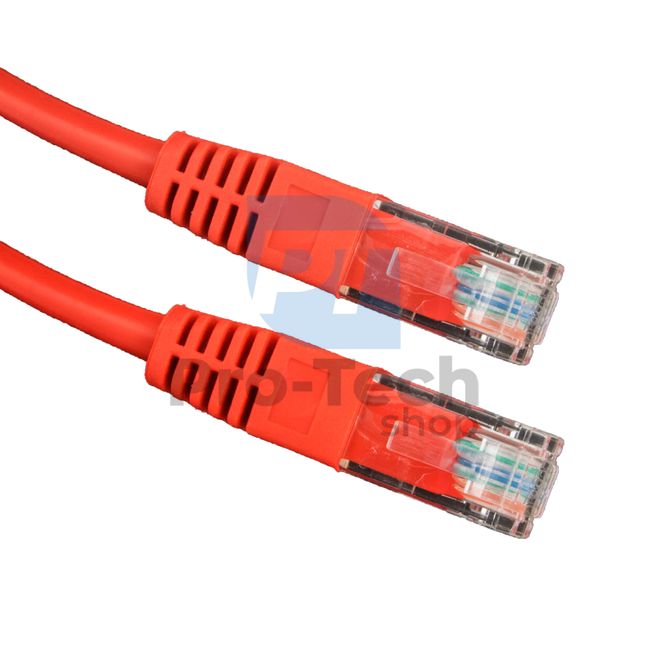 Kabel UTP CAT 5E Patchcord RJ45, 0,5m, červený 72440