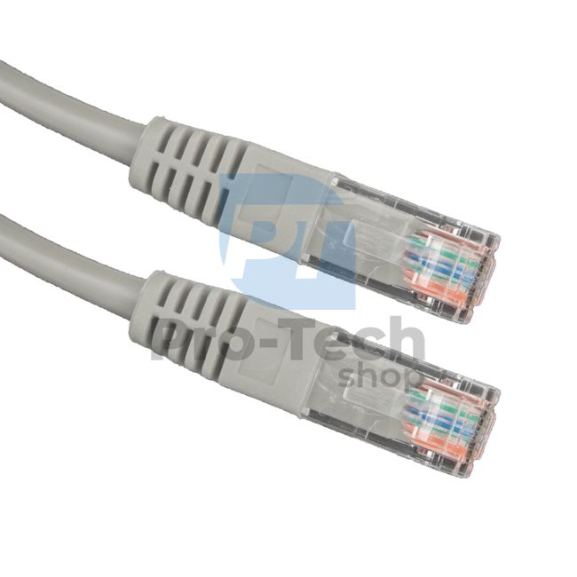 Kabel UTP CAT 5E Patchcord RJ45, 0,5m, šedý 72437