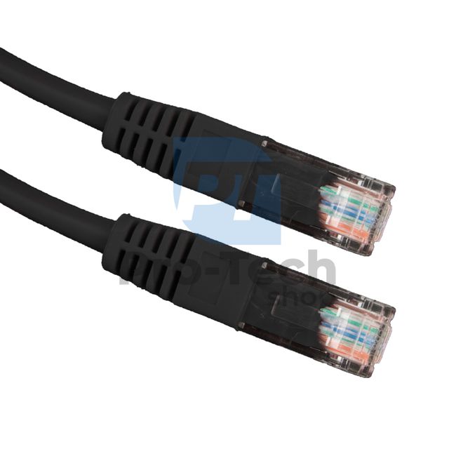 Kabel UTP CAT 5E Patchcord RJ45, 10m, černý 72469