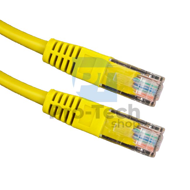 Kabel UTP CAT 5E Patchcord RJ45, 10m, žlutý 72471