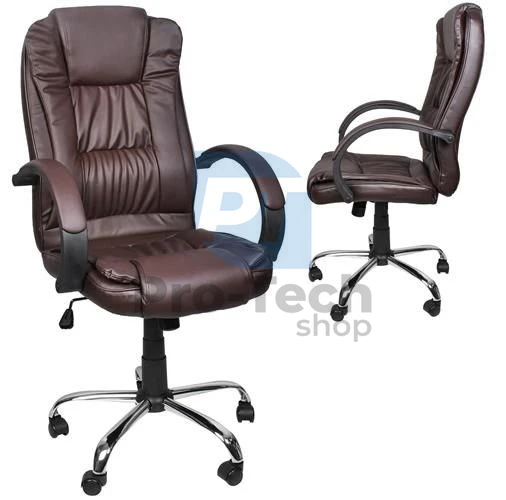 Kancelářská židle - ekokůže - hnědá MALATEC 74401