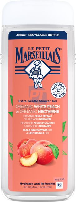 Krémový sprchový gel Bio broskev a nektarinka Le Petit Marseillais 400ml 30592