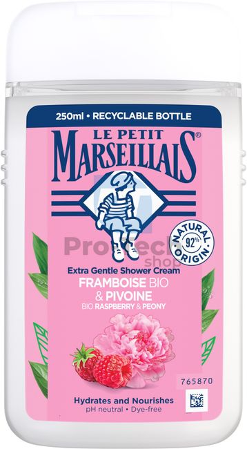 Krémový sprchový gel Bio malina a pivoňka Le Petit Marseillais 250ml 30590