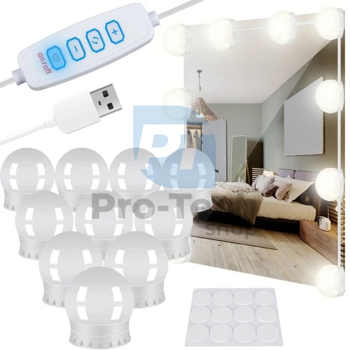 LED Lampičky na zrcadlo/toaletní stolek - 10 ks 74528