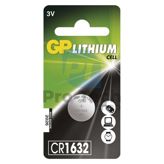 Lithiová knoflíková baterie GP CR1632 70375