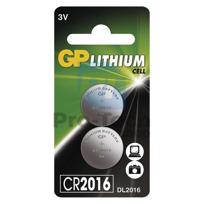 Lithiová knoflíková baterie GP CR2016, 2ks 71793