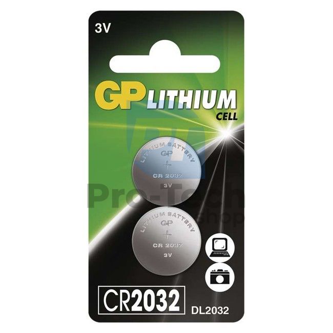 Lithiová knoflíková baterie GP CR2032, 2ks 71795