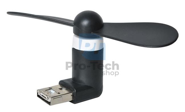 Micro USB ventilátor v černé barvě 74613