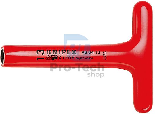 Nástrčný klíč 17 mm s T rukojetí 200 mm KNIPEX 08834