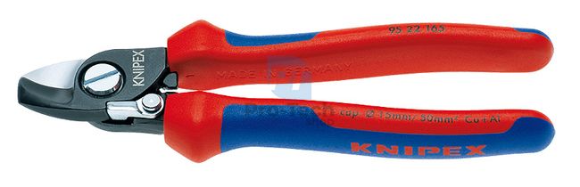 Nůžky na kabely 165 mm s otevírací pružinou s multi-komponentními rukojeťmi KNIPEX 08552
