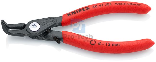 Precizní kleště na pojistné kroužky 130 mm se špičkami 0,9 mm vyhnuté KNIPEX 08057