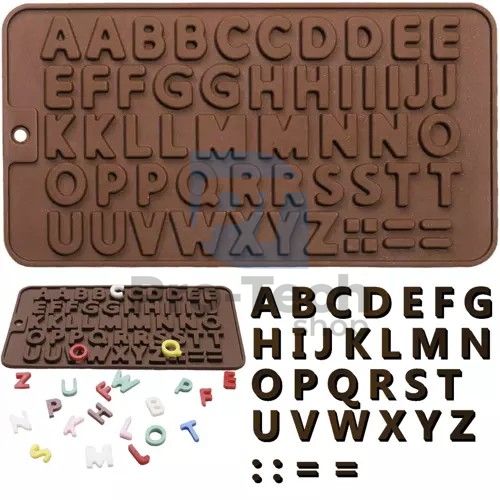 Silikonová forma na čokoládu - písmena Ruhhy 19557 75130