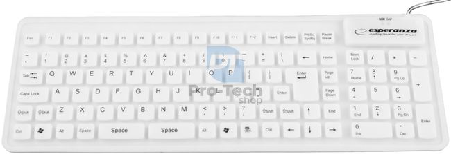 Silikonová klávesnice USB/OTG, bílá 72912