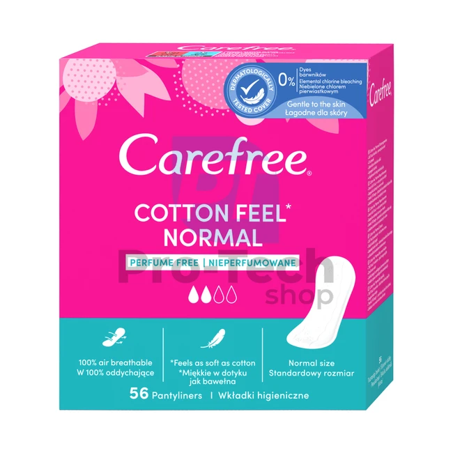 Slipové vložky – Intimky Carefree Cotton 56ks 30552