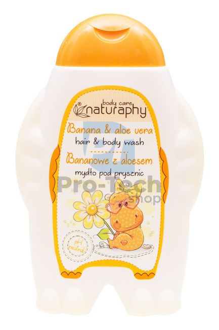 Sprchový gel a šampon 2v1 dětský banán a aloe vera Naturaphy 300ml 30030