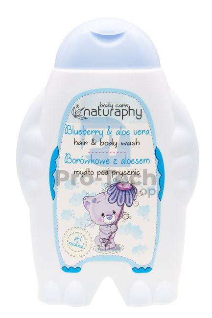 Sprchový gel a šampon 2v1 dětský borůvka a aloe vera Naturaphy 300ml 30031