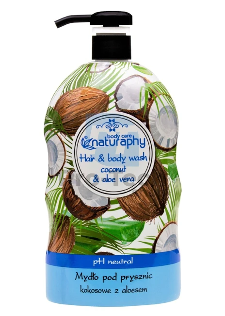 Sprchový gel a šampon 2v1 kokos a aloe vera Naturaphy 1000ml 30068