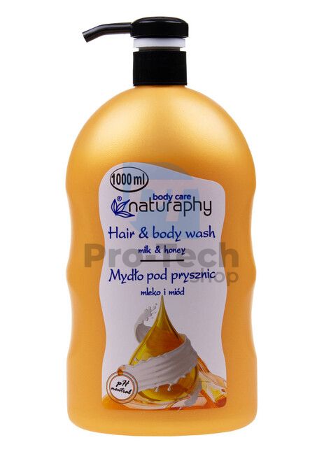 Sprchový gel a šampon 2v1 medové mléko s extraktem aloe vera Naturaphy 1000ml 30291