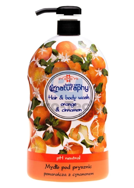 Sprchový gel a šampon 2v1 pomeranč a skořice Naturaphy 1000ml 30035