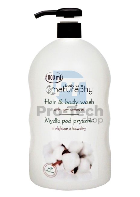 Sprchový gel a šampon 2v1 s bavlněným olejem Naturaphy 1000ml 30289