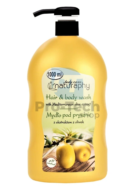 Sprchový gel a šampon 2v1 s extraktem z oliv Naturaphy 1000ml 30038