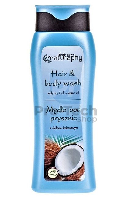 Sprchový gel a šampon 2v1 s kokosovým olejem Naturaphy 300ml 30048
