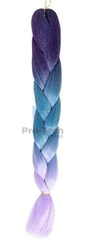 Syntetické vlasy copánky ombre modrá/fialová W10342 75310