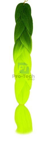 Syntetický vlasový cop ombre zeleno-neonové W10344 75313