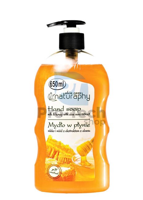 Tekuté mýdlo medové mléko a aloe vera Naturaphy 650ml 30009