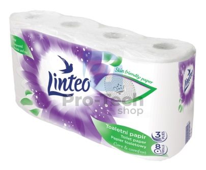Toaletní papír 3-vrstvý 20m LINTEO SATIN bílý - 8ks 30389