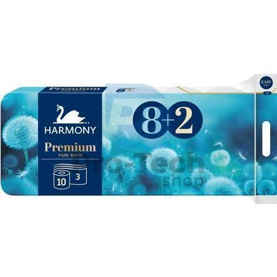 Toaletní papír 3-vrstvý HARMONY PREMIUM - 8+2ks 30502