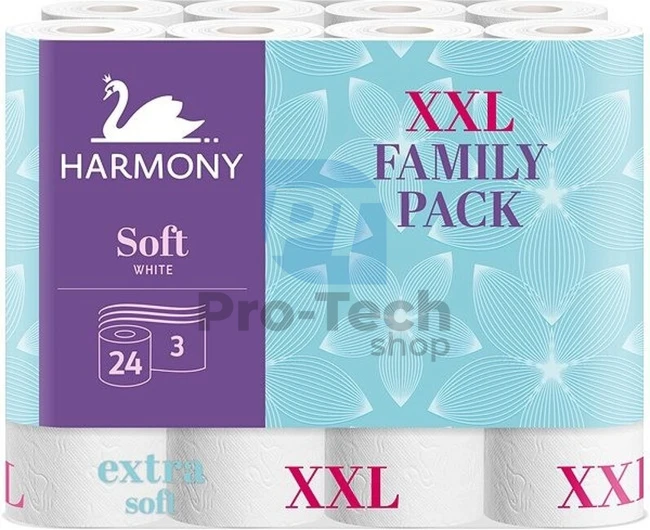 Toaletní papír 3-vrstvý HARMONY SOFT XXL - 24ks 30500