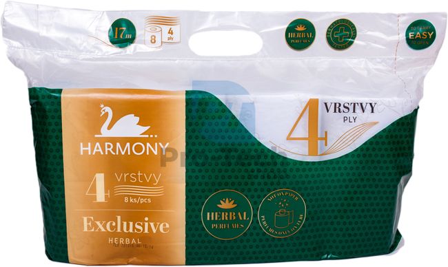 Toaletní papír 4-vrstvý HARMONY EXCLUSIVE HERBAL PARFUMES - 8ks 30361